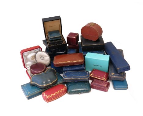 A collection of twenty-nine jewellery boxes, including boxes by Cartier, Van Cleef &amp; Arpels, Tessier, Tiffany &amp; Co., 