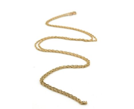A 9 K yellow gold chain. length: 77 cm, weight: 5.38 g. 