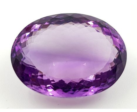 38.82ct Oval Shape Bolivian Amethyst AAA Quality Gemstone  ITLGR Certified 
