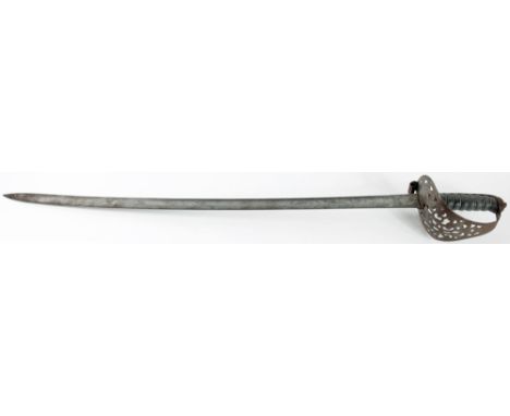 Sword Victorian scarce household cavalry troopers sword by Enfield with unit markings in hilt and various inspectors stamps t