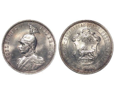 German East Africa 1/2 Rupie 1891, KM# 4, BU, a few light contact marks.