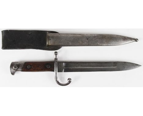 Scarce U.S. Model 1899 Remington Knife bayonet for the Remington Rolling Block Rifle. Fullered blade 8.25". Fuller marked 'Re