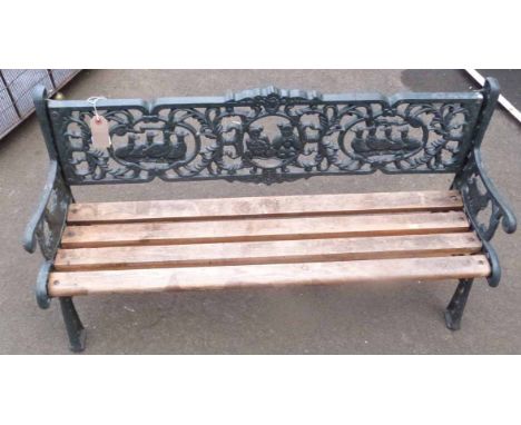 Reproduction cast metal miniature garden bench. No condition reports for this sale.