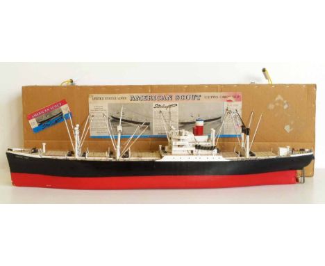 50" scale model boat "American Scout" complete with carrying case and instructions. No condition reports for this sale.