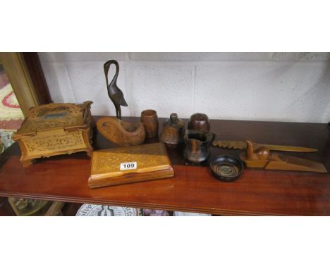 Shelf of treen