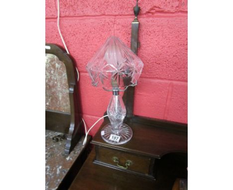 Working glass table lamp