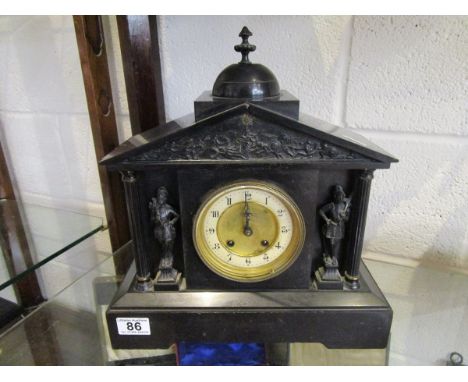 Slate mantle clock