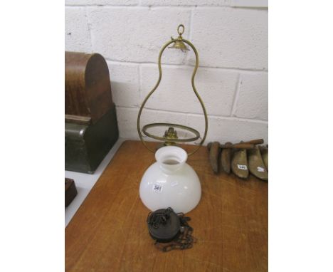 Hanging brass lamp