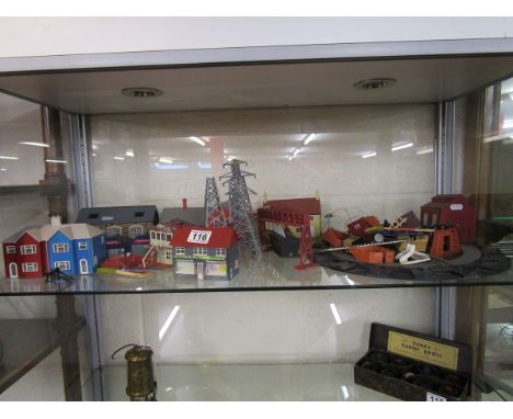 Shelf of model railway architecture