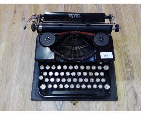 A Royal typewriter in fitted case