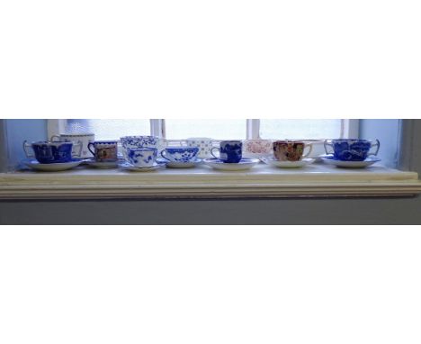 Quantity of miscellaneous 19th century and later tea cups and saucers