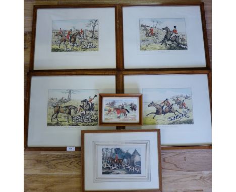 Six various Hunting Prints, framed (6) largest 45 x 40cm