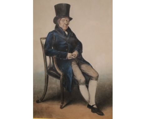 A Rare Fine Quality Watercolour Drawing Of Mr Patrick Gibson, Died At The Age Of 111 Years, Drawn By Albin R Burt RA 1830, Si