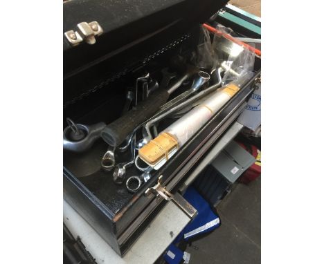 A tool box with tools 