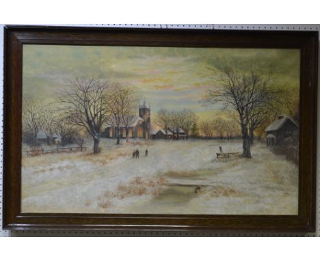 Gladys F. R. NewA Winter Churchsigned and dated 1907, oil on canvas, 55cm x 91cm