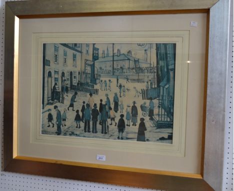 A large LS Lowry print, The Procession