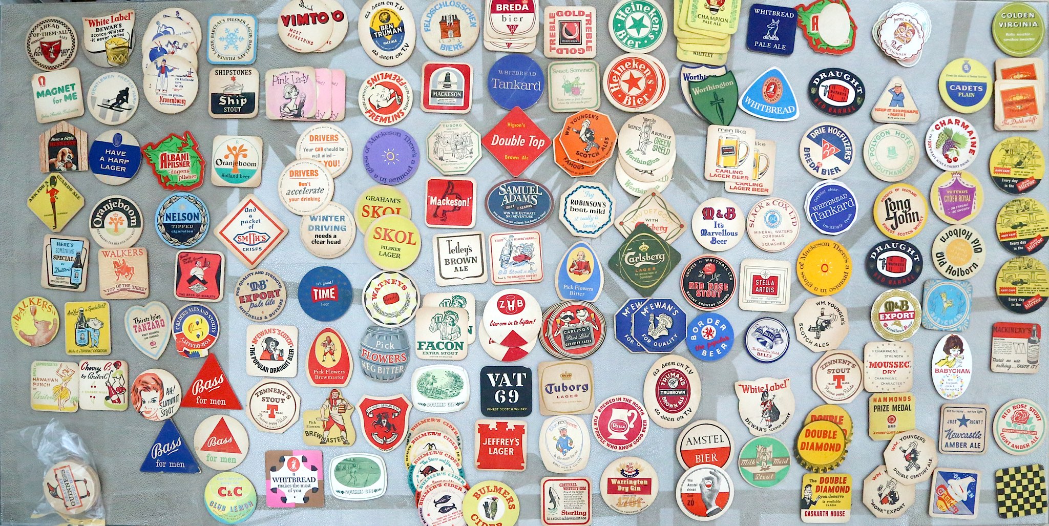 Beer Mat Collection 176 Vintage Beer Mats Including 14 Guinness