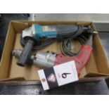 Makita Angle Grinder and Milwaukee Electric Drill (SOLD AS-IS - NO WARRANTY)