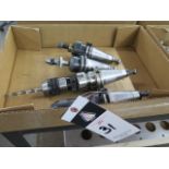 CAT-40 Taper Drill Chucks and Shell Mill Holder (4) (SOLD AS-IS - NO WARRANTY)
