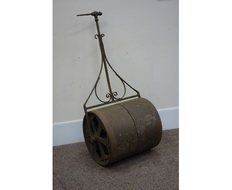 19th century cast iron lawn roller    Condition Report   Click here for further images, condition, auction times & delivery c
