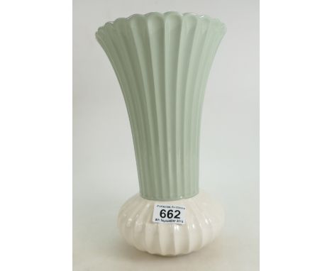 Spode Fortuna ware large fluted vase, height 28cm