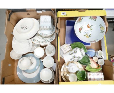 A mixed collection of ceramic items to include, Crown Staffordshire tea ware, Royal Doulton Green Brier similar items, large 