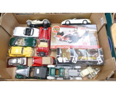 A collection of model cars made by various makers such as Franklin Mint, Corgi, Airfix etc