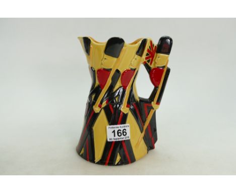 Burleighware Trooping the Colour themed ceramic water jug dated 2000 CEG