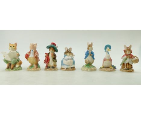 A Collection of Boarder Fine Arts ceramic Beatrix Potter figurers including Foxy Whiskered Gentleman A3947, Running Peter Rab