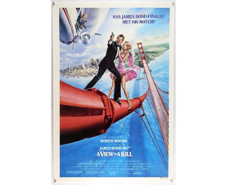 James Bond A View To A Kill (1985), US 1 Sheet, 41 x 27 inches, linen backed, flat, 41.5 x 27.5 inches on linen backing, NSS 
