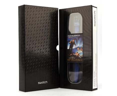 James Bond Licence To Kill Swatch Merchandise  Part of the SWATCH X 007 TRIBUTE COLLECTION, the strap on this watch takes its