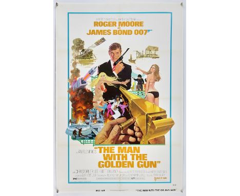 James Bond The Man With The Golden Gun (1974), US 1 Sheet, 41 x 27 inches, linen backed, flat, 41.5 x 27.5 inches on linen, N