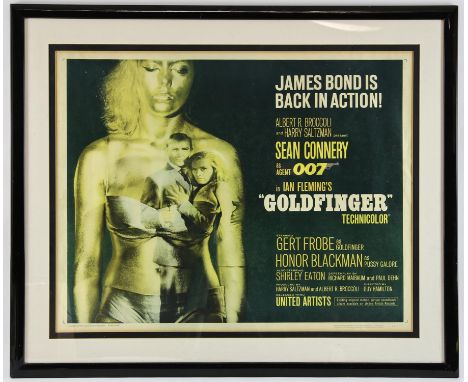 Goldfinger (1964), US Half Sheet, 27 x 21 inches, Framed Mounted and Glazed, 34 x 28 inches in frame, NSS 64/359.Director Guy