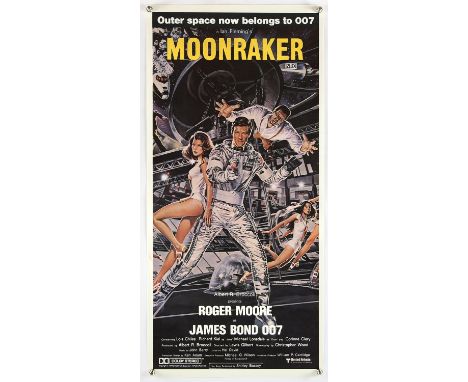 James Bond Moonraker (1979), Australian Daybill, 28 x 13 inches, folded, Daniel Goozee artwork Director Lewis Gilbert  Stars 
