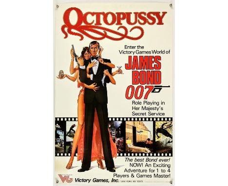 James Bond Octopussy (1983), US Board Game Poster, 34 x 22 inches, rolled, Victory Games Inc 1983, Daniel Goozee artwork Dire