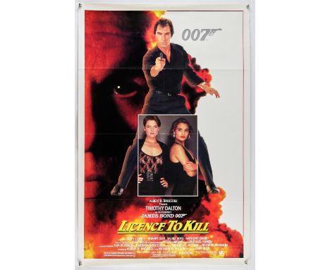 James Bond Licence To Kill (1989), US 1 Sheet, 40 x 27 inches, was folded now rolled Director John Glen Stars Timothy Dalton,