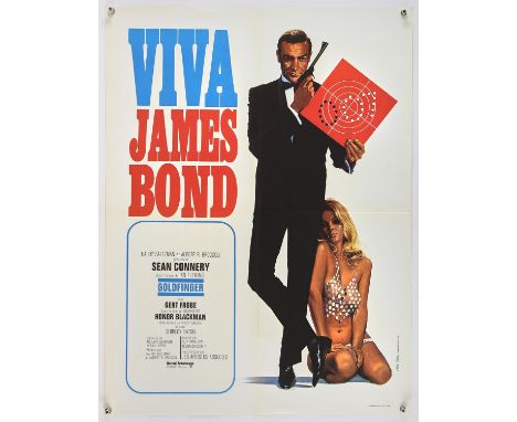 James Bond Goldfinger (1964), (VIVA James Bond Festival Poster 1972), French petit, 31.5 x 23.5 inches, folded, Yves Thos art