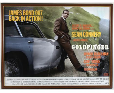 James Bond Goldfinger (1964), British Quad, 40 x 30 inches, commercial print, framed and glazed, 42 x 32 inches in frame Dire