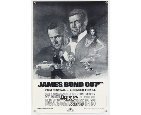 James Bond Film Festival Licensed To Kill (1983), US Festival Poster, 27 x 18 inches, rolled Stars Sean Connery, Rodger Moore