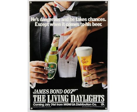 James Bond The Living Daylights (1987), US Carlsberg Beer Tie In Poster, 28 x 20 inches, rolled Director John Glen Stars Timo
