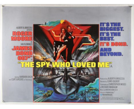 James Bond The Spy Who Loved Me (1977), British Quad, 40 x 30 inches, linen backed, flat, 40.25 x 30.5 inches on linen backin