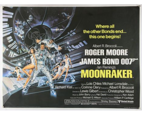 James Bond Moonraker (1979), British Quad, 40 x 30 inches, linen backed, flat, 40.5 x 30.5 inches on linen backing, printed b