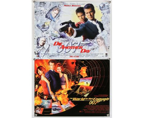 Lot of 4: James Bond British Mini Quads, 2x The World Is Not Enough teaser, 1x The World Is Not Enough main, 1x Die Another D