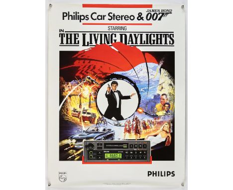 James Bond The Living Daylights (1987), British Philips Car Stereo Promo Poster, 31.5 x 23.5 inches, rolled  Director John Gl