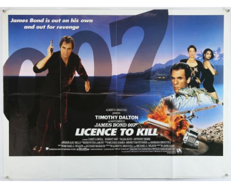 James Bond Licence To Kill (1989), British Quad, 40 x 30 inches, folded  Director John Glen Stars Timothy Dalton, Robert Davi