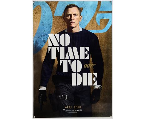 James Bond No Time To Die (2021), US 1 Sheet, Teaser, dated April 2020, Olive coloured text,  40 x 30 inches, rolled, double 