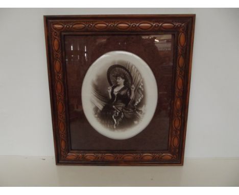 Framed Victorian portrait on plaque