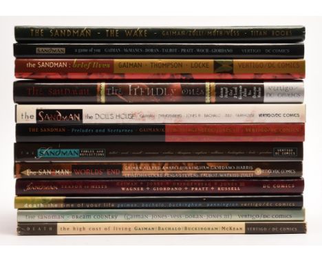 Graphic Novels: GAIMAN (Neil). The Sandman Comic Book Series and others - A group of twelve hardback books, first editions, f