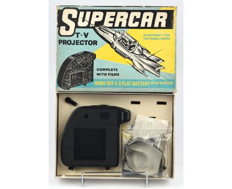 Supercar Home TV Projector. With two film strips. 1961 Produced by Bell Toys.Condition Report:  No transformer supplied.