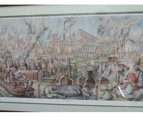 A Limited Edition print after Philip Gibson, Burslem & Cobridge, signed